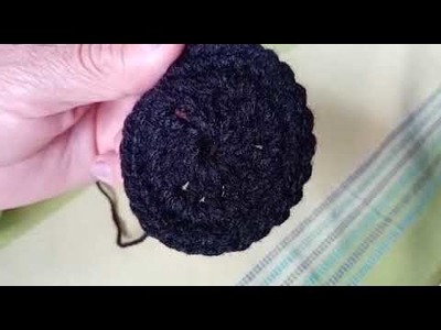 Gorra de dama con punto ingles a crochet