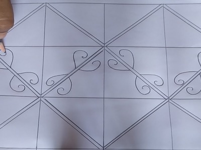 Nokshi Katha design, New nokshi Katha design drawing tutorial 2021(142).সহজভাবে নকশীকাঁথা আঁকার নিয়ম