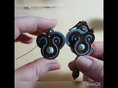Tutorial Soutache modulo base - Lezioni e 12  soutache con perla   "darkcopper"