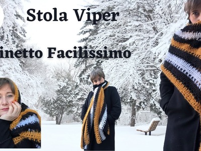 Tutorial Uncinetto Facilissimo - Stola Viper - Maglia Alta - Maglia Rete
