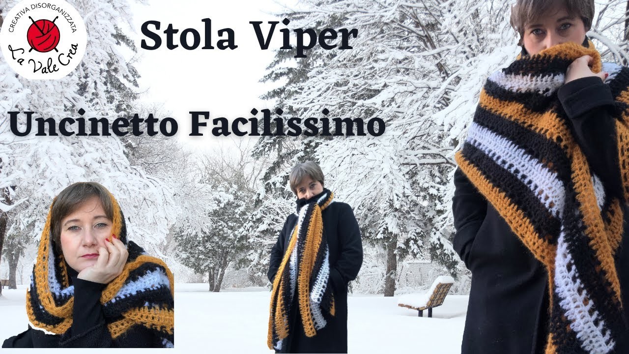 Tutorial Uncinetto Facilissimo - Stola Viper - Maglia Alta - Maglia Rete