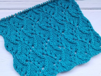 Lace Stitch Knit Pattern| Ajourmuster stricken| Punto traforato ai ferri | Punto calado a dos agujas