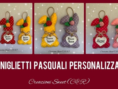 Coniglietti di Pasqua coloratissimi da appendere e personalizzare