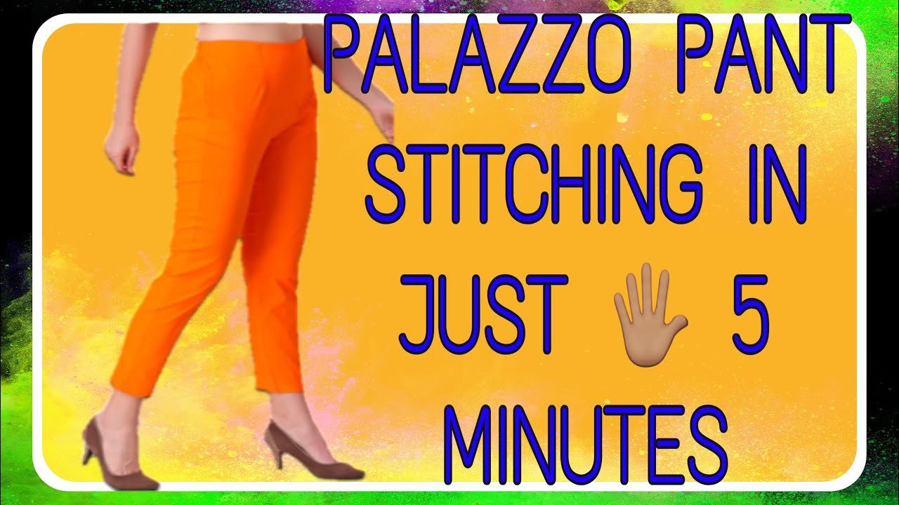 #Palazzo #Pant Stitching In Just 5 ????Minutes.Palazzo Pant Full Stitching Tutorial.Ritashascreation