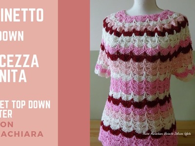 Uncinetto Dolcezza Infinita Maglia Top Down Crochet Sweater Ganchillo Blusa (SUB) maisonmariachiara