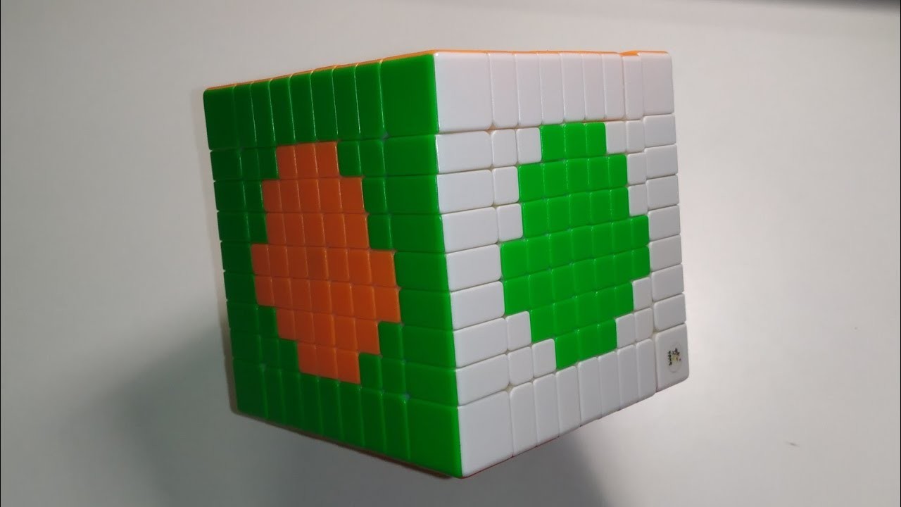 Easter special 9×9 rubik's cube pixel art