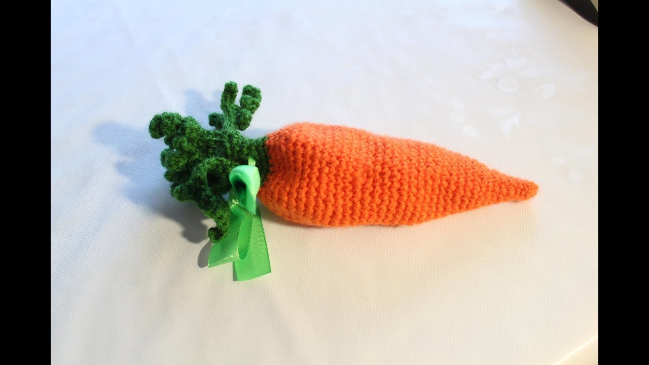 Sacchetto carota porta ovetti uncinetto - Carrot crochet egg bag