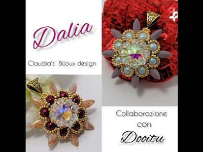 Tutorial DALIA collaborazione con DOOITU #swarovski #miyuki #rivoli #daghe