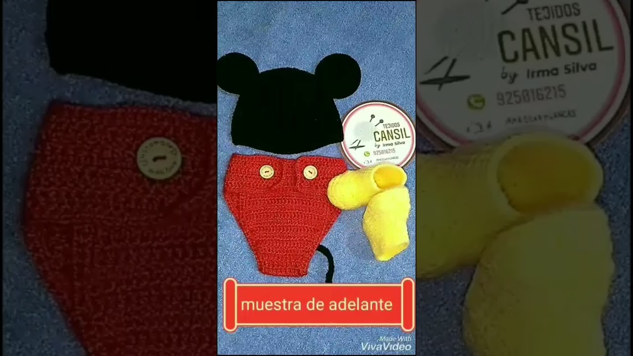 Disfraz de mickey Mouse a crochet