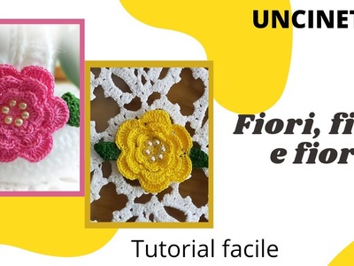 Fiori colorati all'uncinetto con schema. Colorful crochet flowers. Tutorial with pattern.