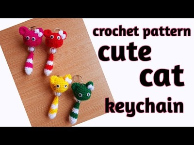 Ganci kucing lucu .  crochet cute cat keychain