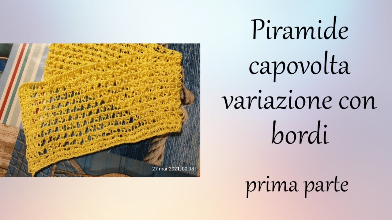 #Tunisian crochet #tecnica tunisina #punto traforato  variazione punto piramide capovolta