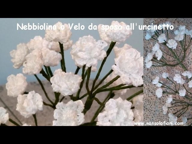 Nebbiolina o Velo della sposa all'uncinetto #nebbiolinauncinetto #velodellasposa  #fioriuncinetto