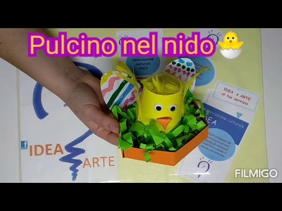 Pulcino nel nido ???? - Lavoretto per Pasqua - tutorial di Arte e manualità - facile, economico, bello.