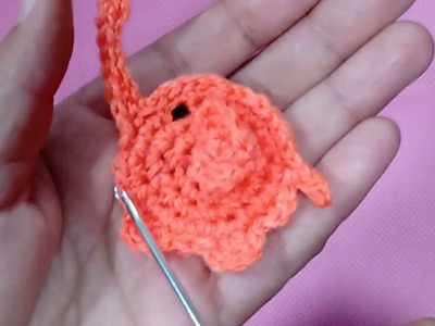 APLIQUE AL CROCHET DE ELEFANTE ❤️????????