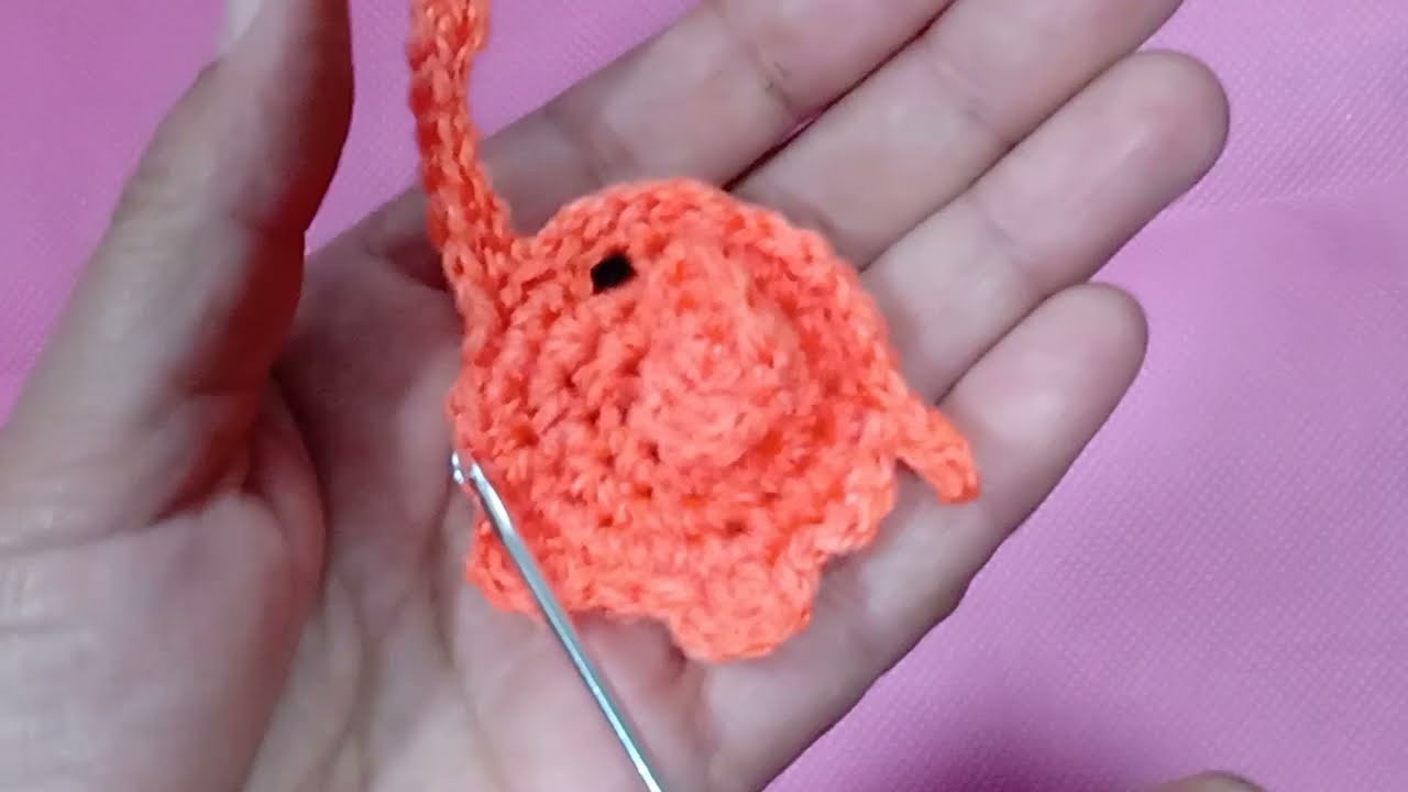 APLIQUE AL CROCHET DE ELEFANTE ❤️????????