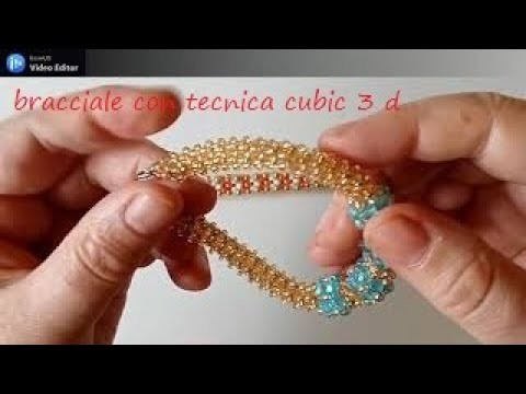 Bracciale con la tecnica cubic craw 3d Sakura ( parte 1 )