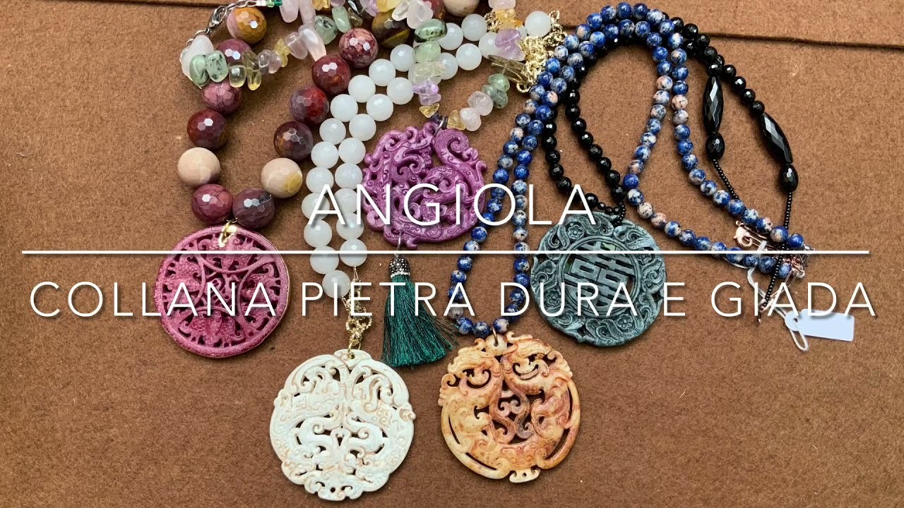 Collana pietre dure e giada