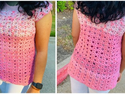 Crochet summer.spring top for women |Easy beginners pattern | Unique designs(with English subtitles)