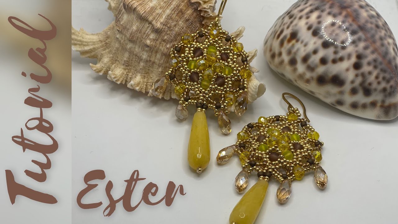 Tutorial orecchini Ester con rocaille e perle da 4mm