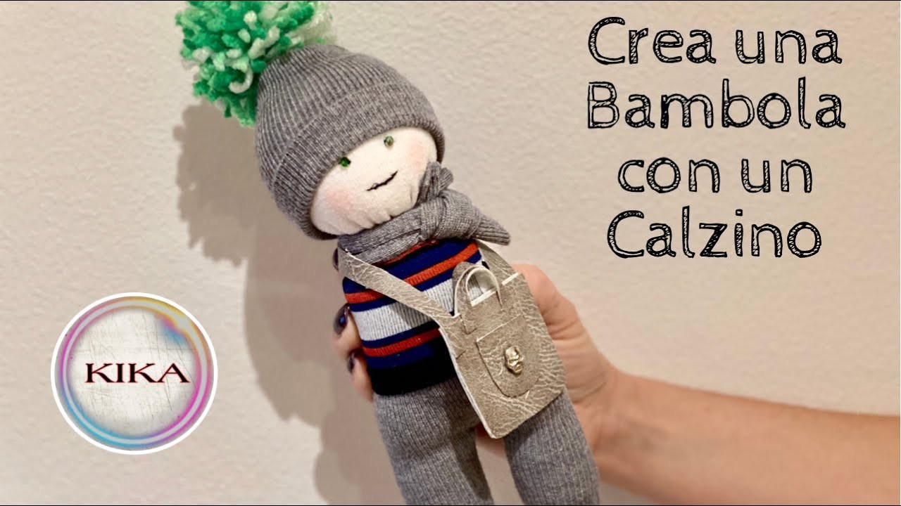 BAMBOLA con CALZA Fai da te || How to Make a Sock Doll | Diy doll from Sock