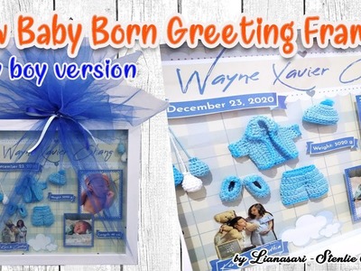 Crochet Gift.Greeting New Baby Born Frame - Merajut Ornamen untuk Bingkai Ucapan Selamat Newborn