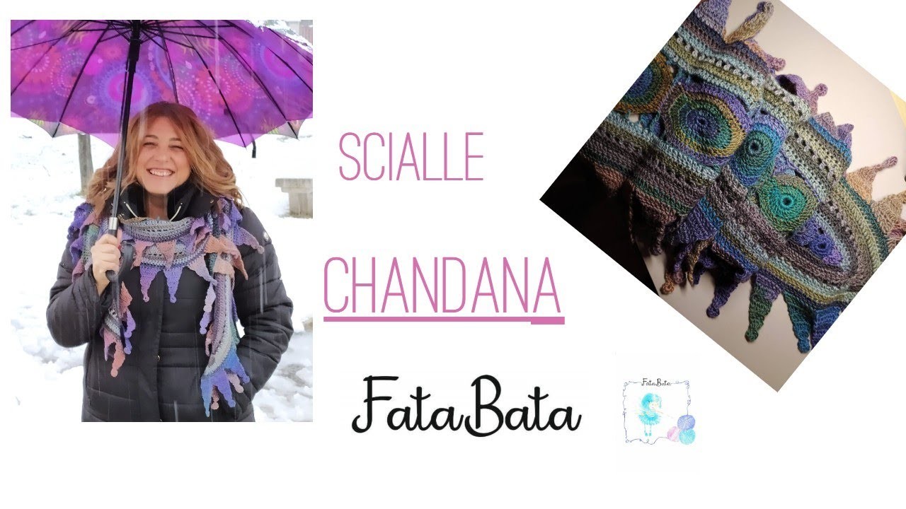 TUTORIAL: SCIALLE CHANDANA ALL'UNCINETTO #scialle #crochet #fatabata #fattoamano #stola