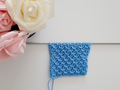 Motivo elastico ai ferri n° 59. elastic knitting pattern. como tejer punto elastico
