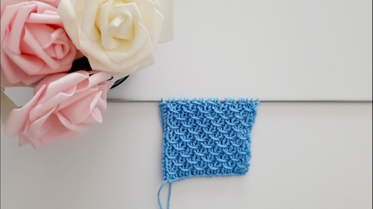 Motivo elastico ai ferri n° 59. elastic knitting pattern. como tejer punto elastico