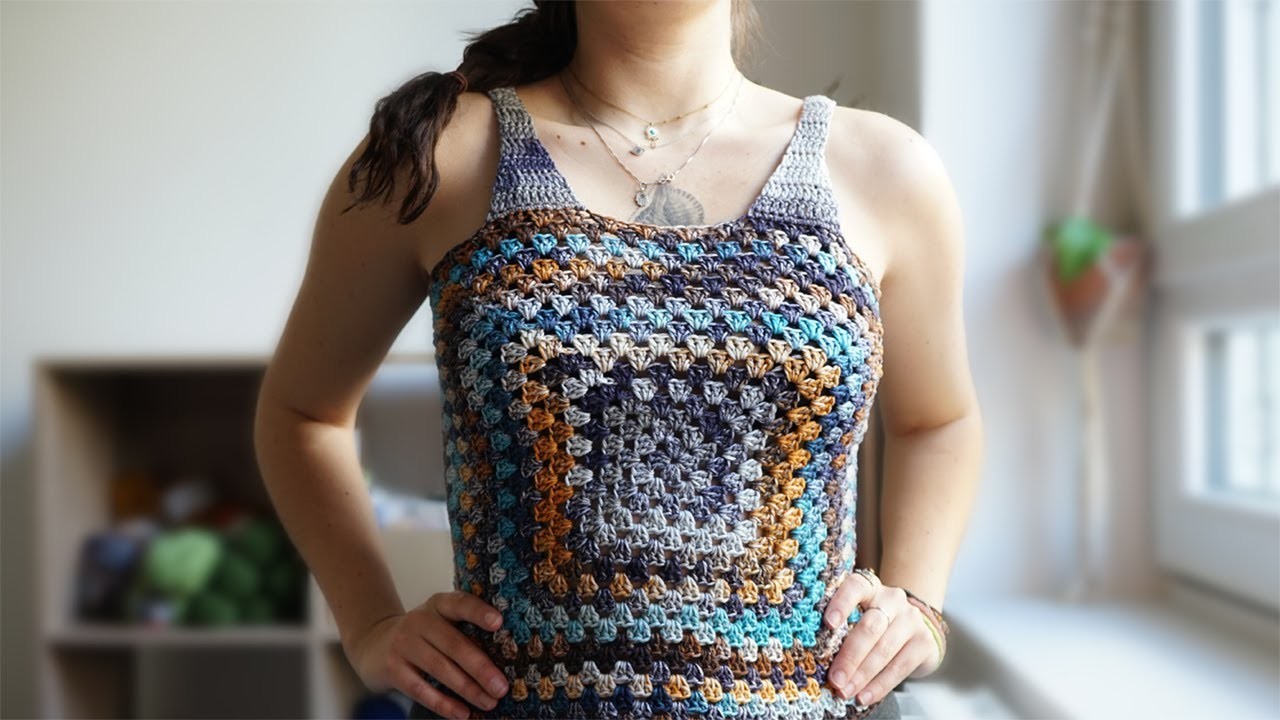 Crochet Granny Stitch Top | EASY Crochet Top for Beginners (Sub Eng)