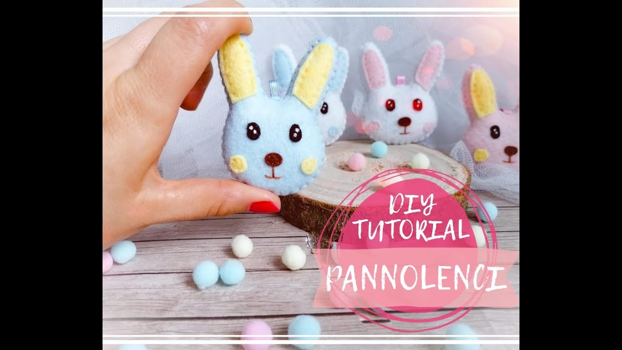 DIY Tutorial Coniglio in Pannolenci - DIY Favor Bunny Felt Step by Step Tutorial