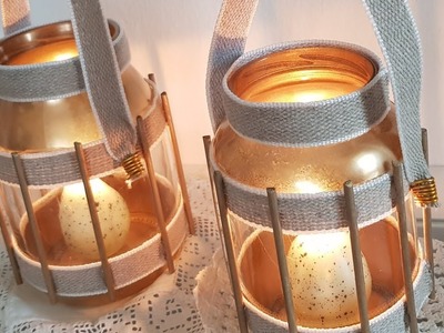 Lanterna decorativa con barattolo di vetro.riciclo creativo tutorial.decorative jar diy