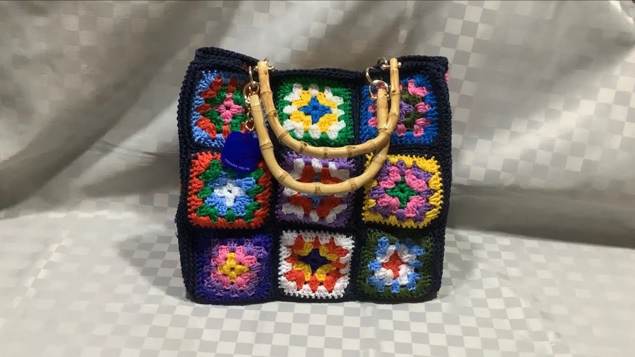 TUTORIAL GRANNY SQUARE MAXI BAG ???? Tiziana Volpe Crochet ???? Tote Bag