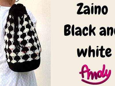 TUTORIAL Zaino Black and White Uncinetto Facile  Andy Handmade