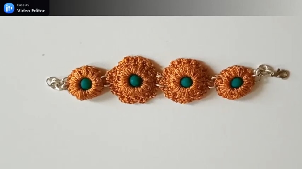 Bracciale in crochet arcobaleno