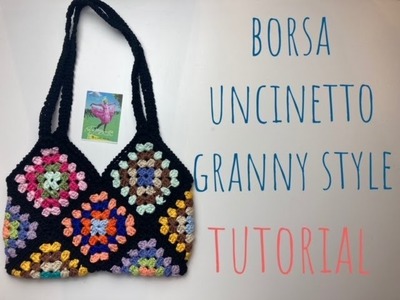 #grannybag #borsauncinetto #crochet borsa uncinetto con mattonelle granny style tutorial