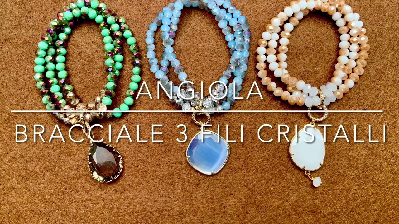 Bracciale 3 fili cristalli