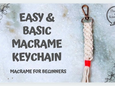 Easy & basic macrame keychain l macrame crown knot l macrame tutorial l macrame for beginners