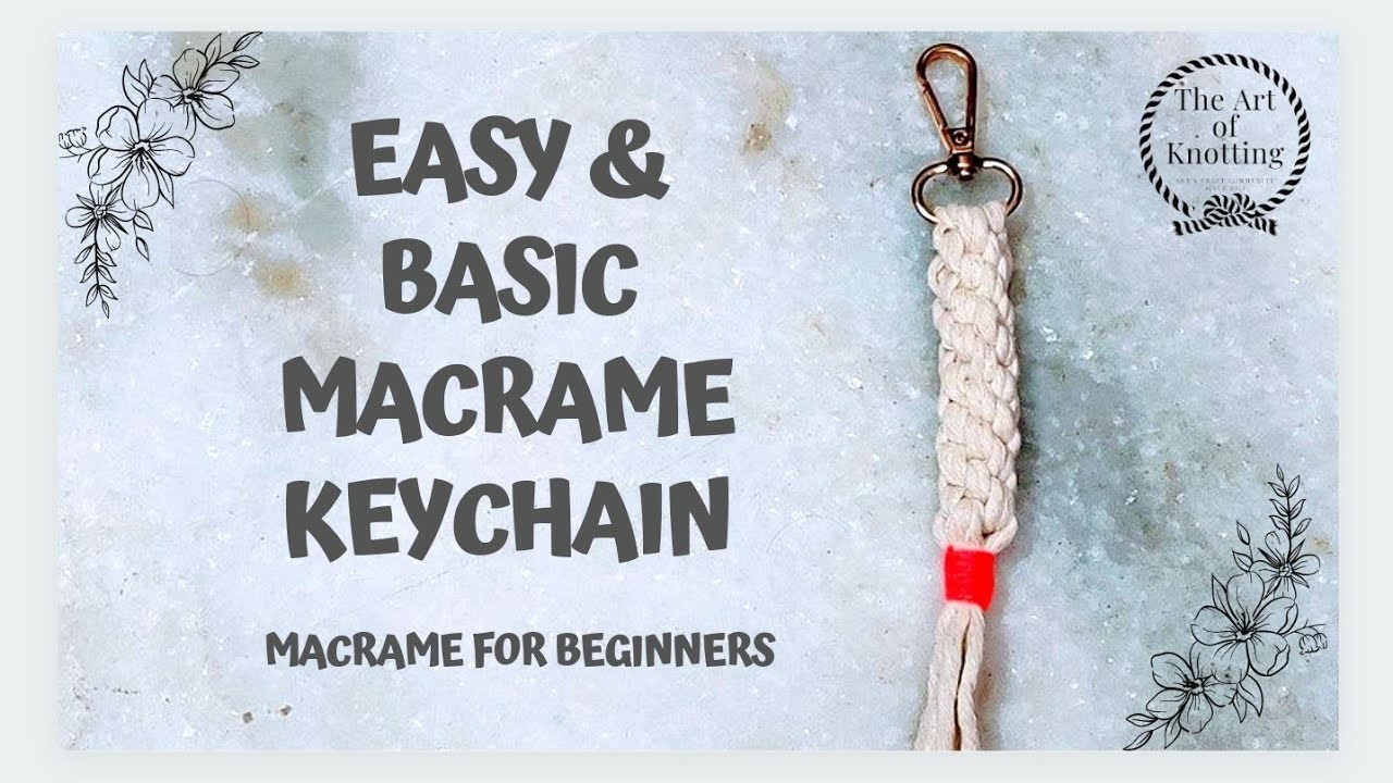 Easy & basic macrame keychain l macrame crown knot l macrame tutorial l macrame for beginners