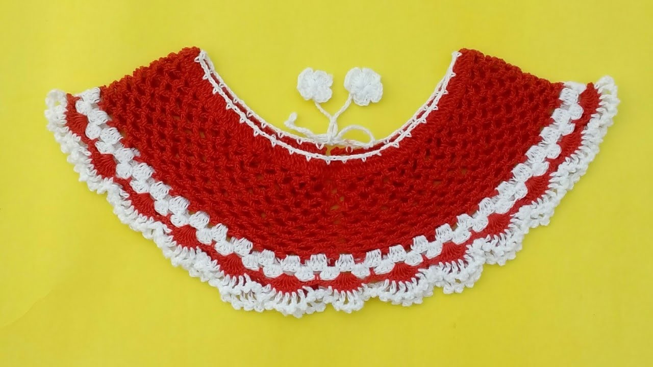 Very easy Crochet collar. crochet neck design.কুশিকাটার গলার ডিজাইন [Munni's Crochet]