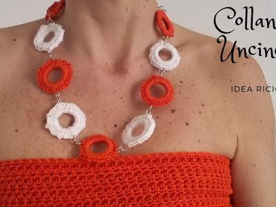 Tutorial collana  Uncinetto  idea riciclo