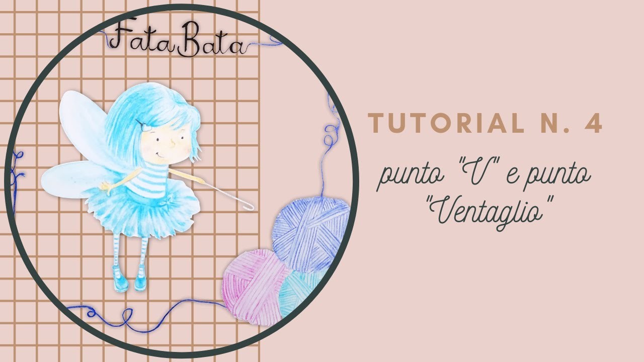 TUTORIAL: punto "V"  e punto "Ventaglio" #uncinettofacile #facilecrochet #fatabata