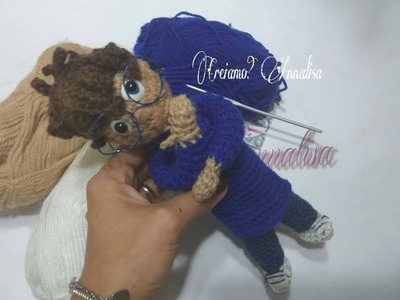 Amigurumi Simon Serville Alvin uncinetto doll pupazzo crochet