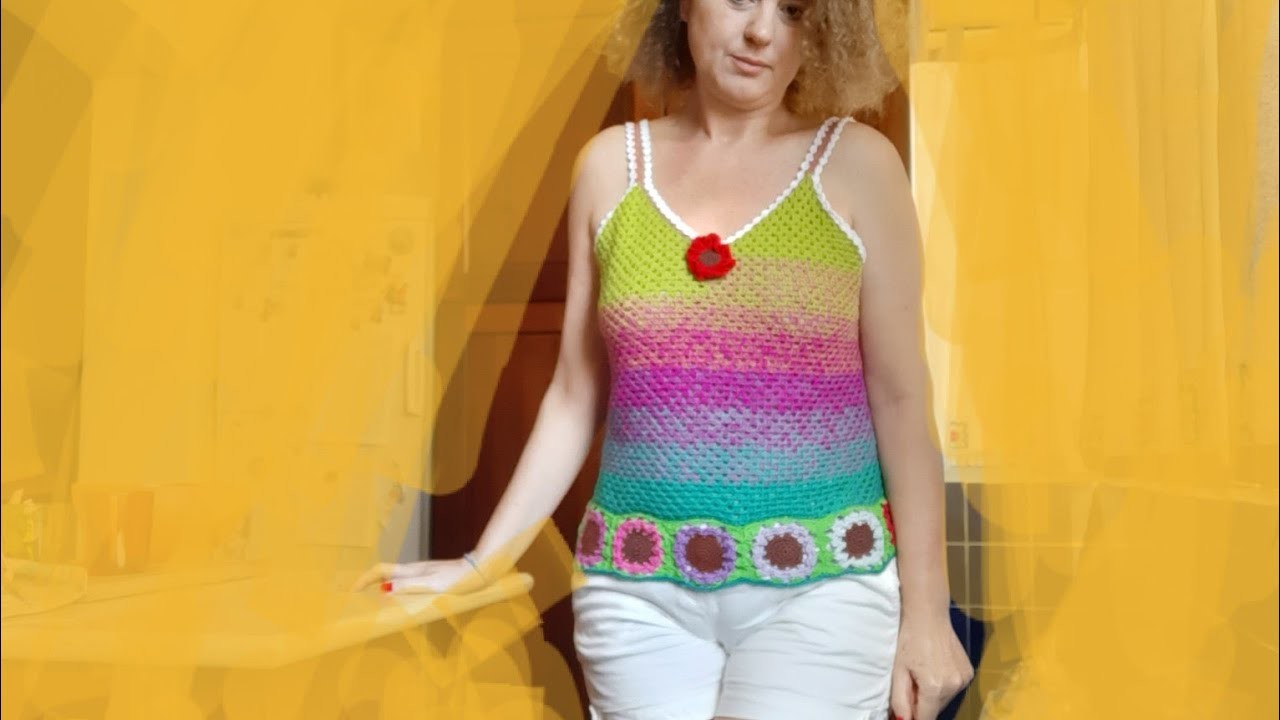 Crochet- Cosa mi metto -Top granny prato fiorito