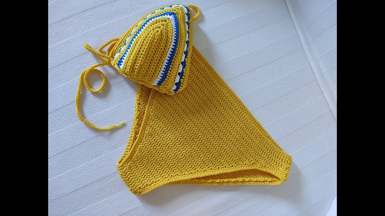 Bikini ad uncinetto - Modello giallo