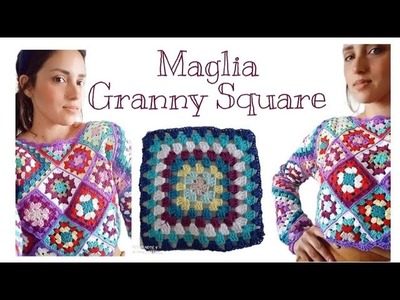 Maglia  Granny Square #mattonella #grannysquare TUTORIAL: come realizzare una Granny Square