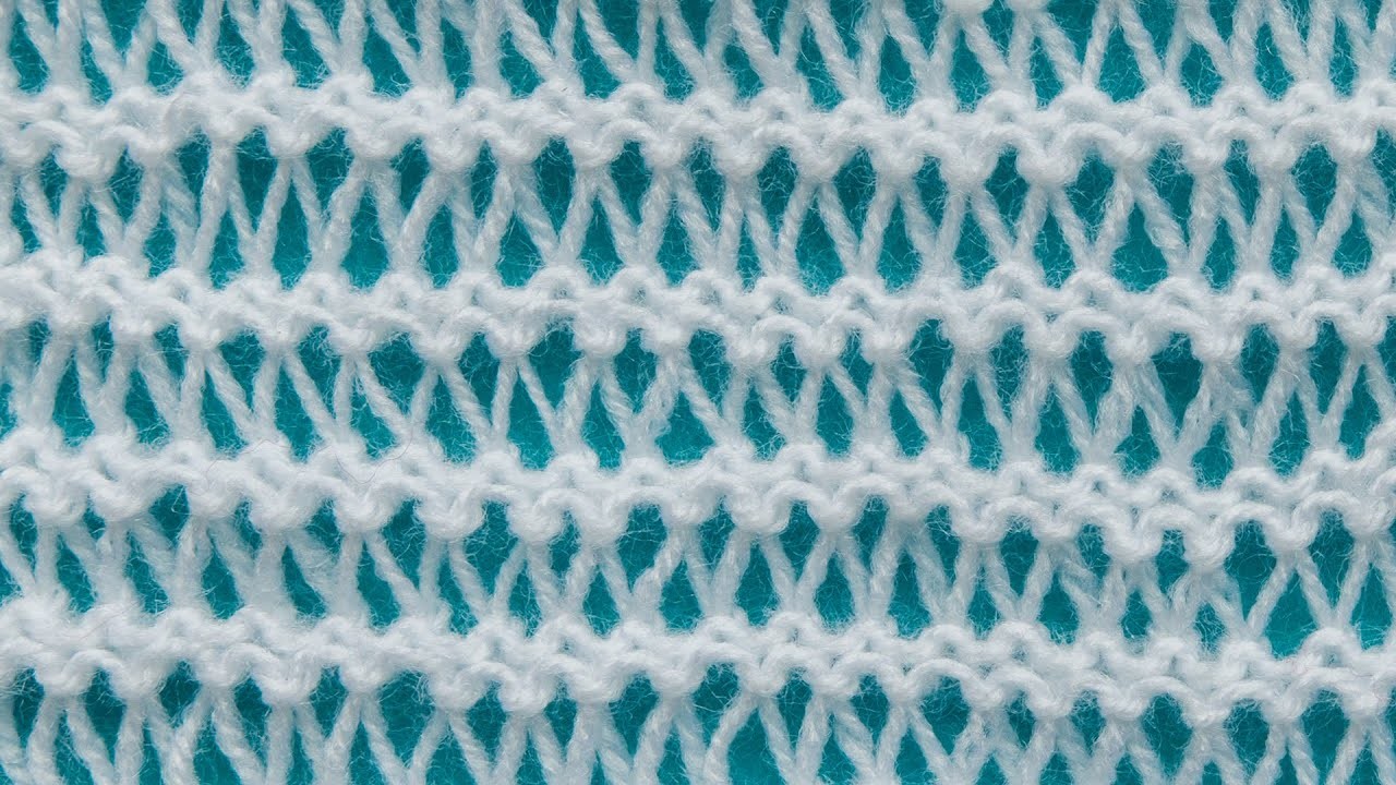 Punto Ajour a maglia (reversibile, facilissimo, veloce)