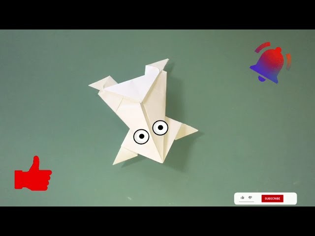 Rana salterina di carta origami facili passo passo basta un foglio A4 per costruire gioco divertente