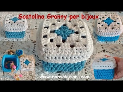 Scatolina Granny porta bijoux #grannycrochet #scatolinauncinetto #portabijoux #uncinetto #crochet