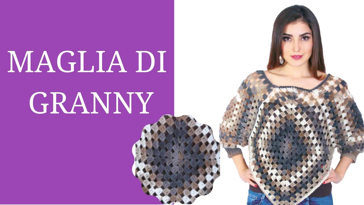 ???? COME FARE QUESTA MAGLIA DI 4 GRANNY FATTA DA TE - FACILISSIMO - TESSITURA CON LAURA CEPEDA ????